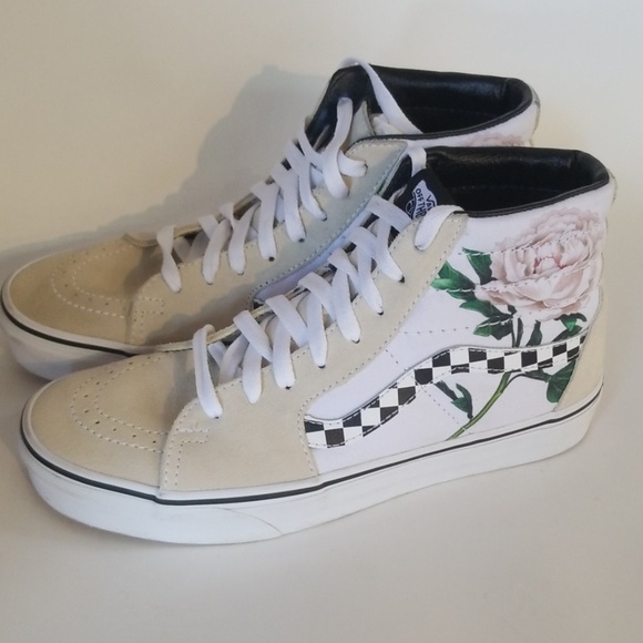 sk8 hi checker floral